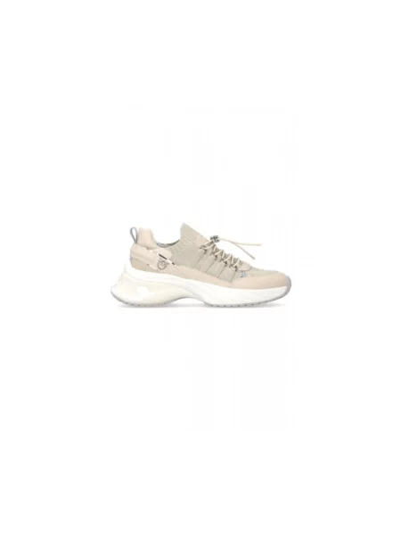 Sneakersy Pinko skórzane beżowe
