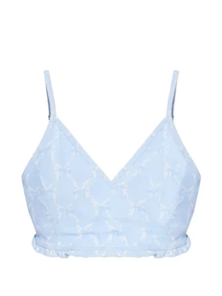 Top Loveshackfancy cu funde albastru