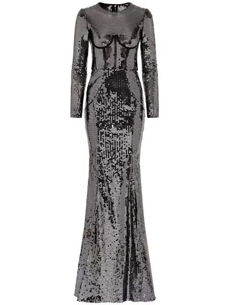 Rochie Dolce & Gabbana cu paiete de costum negru