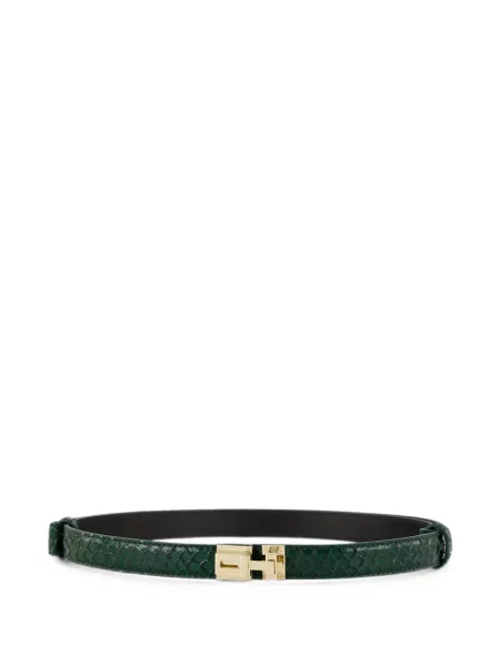 Cu centură curea Tom Ford din piele cu model piele de șarpe verde