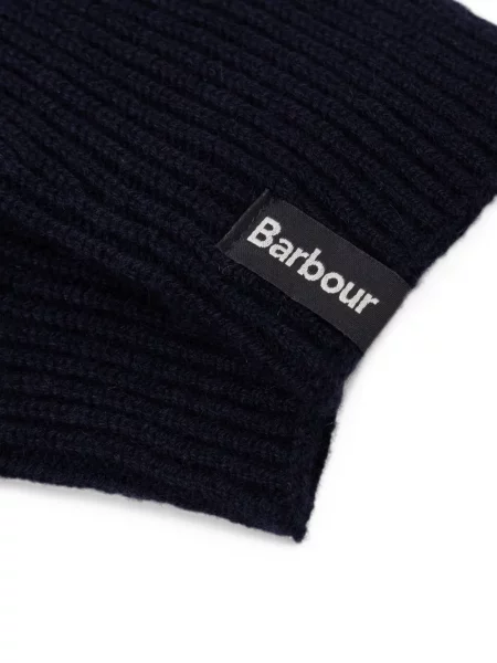 Vlněné rukavice Barbour modré