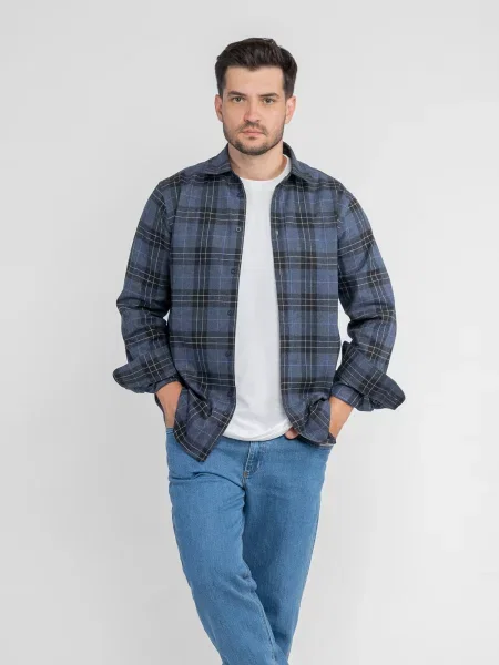 Сорочка Arber бавовна/поліестер синій