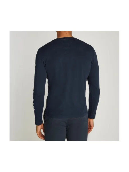 Tricou mânecă lungă Tommy Hilfiger albastru