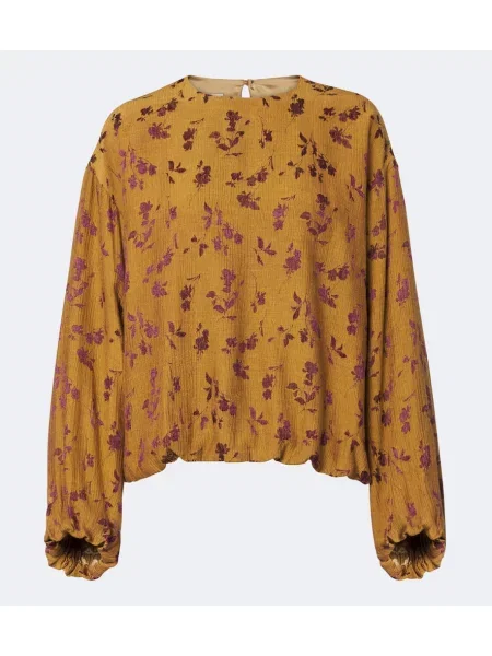 Bluză Dries Van Noten cu model floral galben