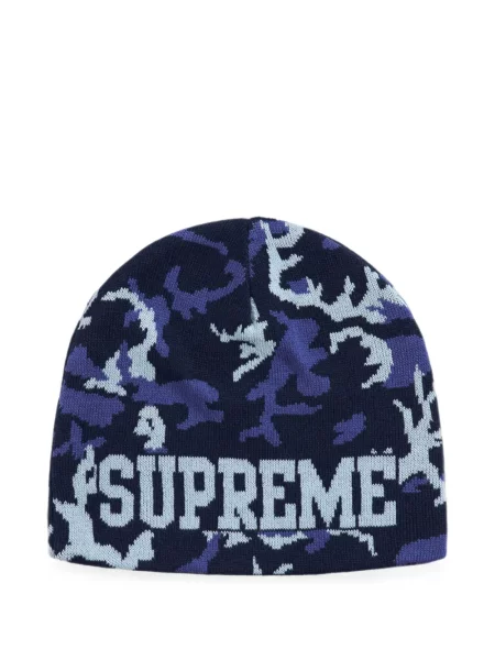 Reversibil căciulă Supreme cu imagine albastru