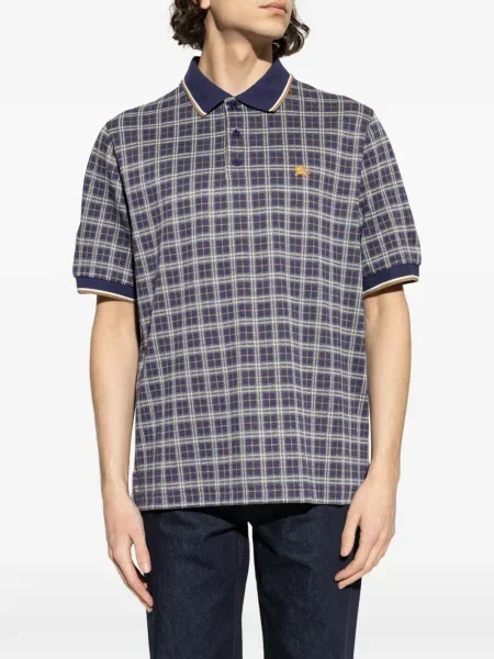 Polo Burberry în carouri albastru