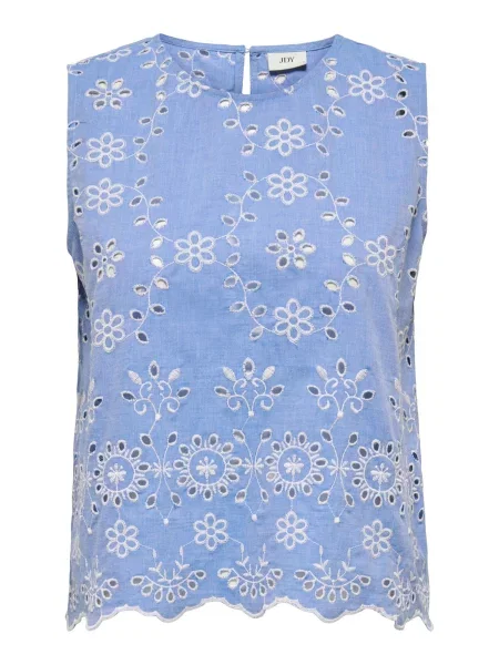 JDY Bluză JDYMarina albastru porumbel alb