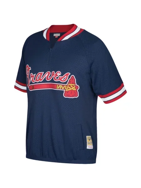 Polo Mitchell & Ness de jumătate de fermoar albastru