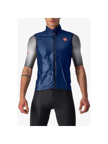Kamizelka windstopper Castelli Aria błyszcząca S niebieska