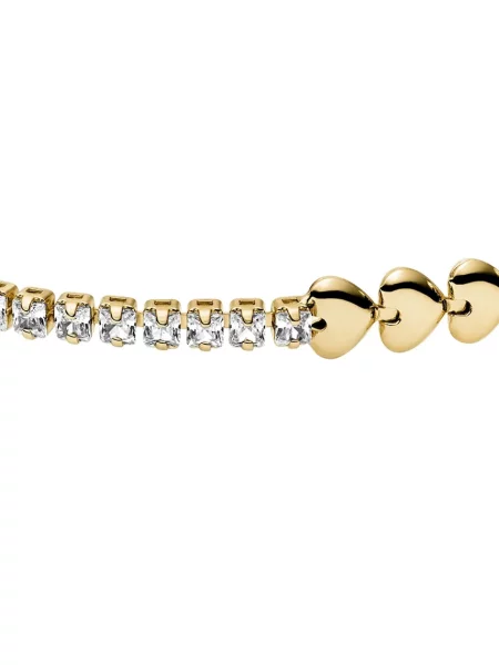 FOSSIL Zapestnica Sutton zlata / transparentna