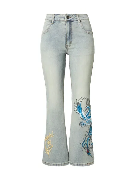 Ed Hardy Jeans albastru / albastru pastel / galben închis alb
