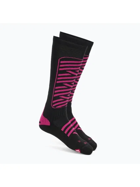 Детски скиорски чорапи Mico Heavy Weight Superthermo Primaloft Merino Ski nero fucsia черно
