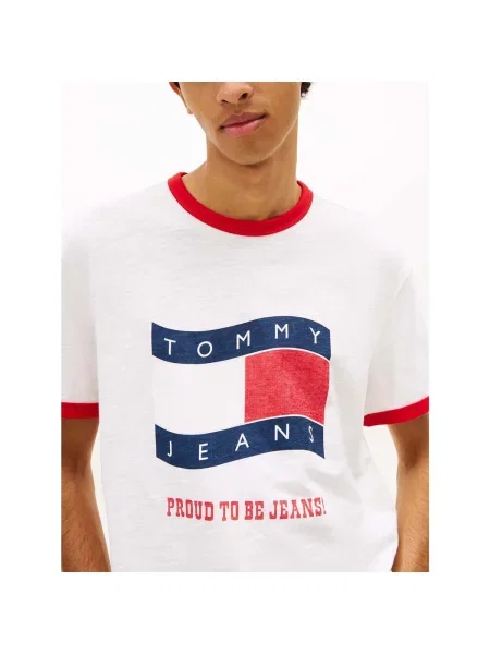 Tricou Tommy Jeans bej