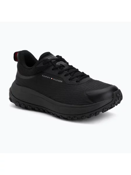 Încălțăminte pentru bărbați Tommy Hilfiger The Canyon X Knit triple black negru