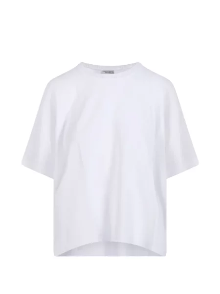 Tricou Roberto Collina cu decolteu rotund scurt alb