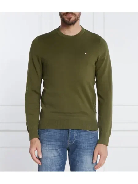 Tommy Hilfiger Pulover CLASSIC CREW verde