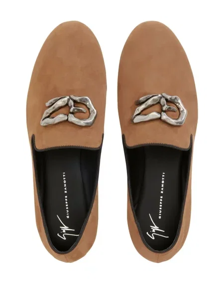 Pantofi loafer Giuseppe Zanotti din piele maro