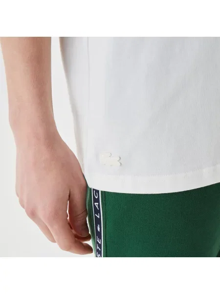 Футболка Lacoste с круглым вырезом белая