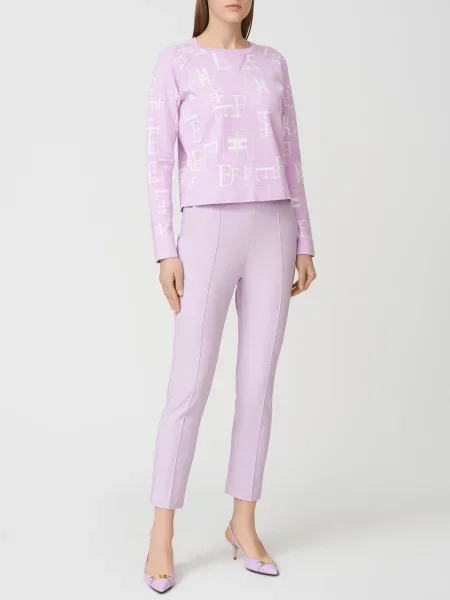 Брюки Elisabetta Franchi фиолетовые