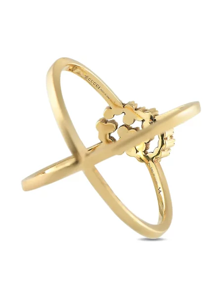 Diamant prsten Gucci Pre-owned žlutý
