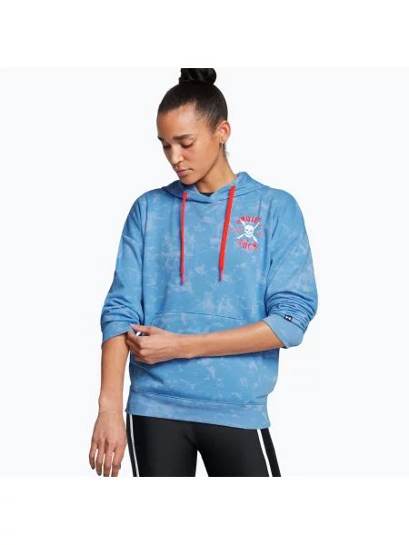 Bluza treningowa Under Armour Project Rock Underground Terry HD viral blue/phoenix fire/white biała