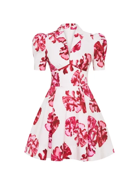 Rochie mini Rebecca Vallance cu model floral cu imagine alb