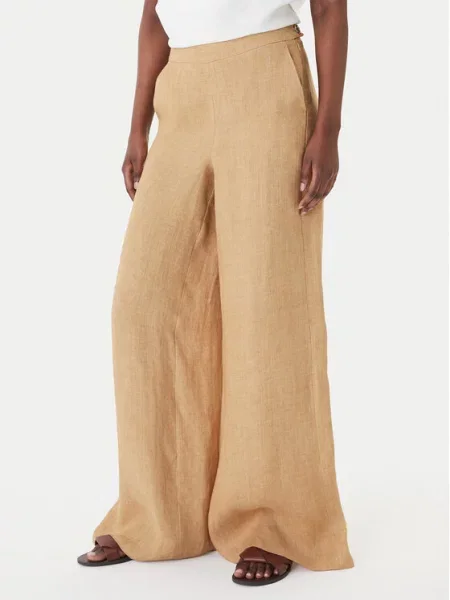 Marella Pantaloni palazzo Ottelia Wide Leg bej