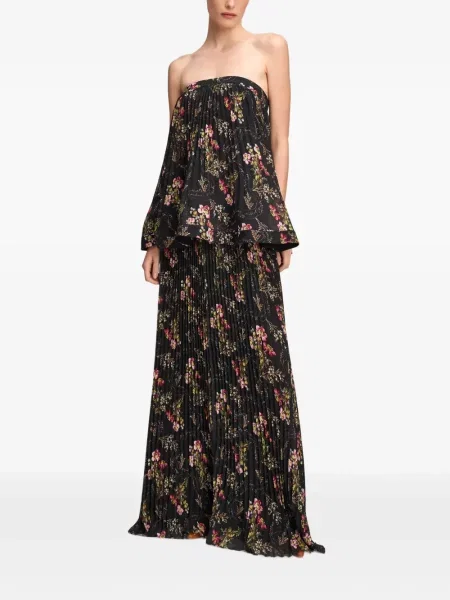 Rochie maxi Cinq A Sept cu model floral cu imagine negru