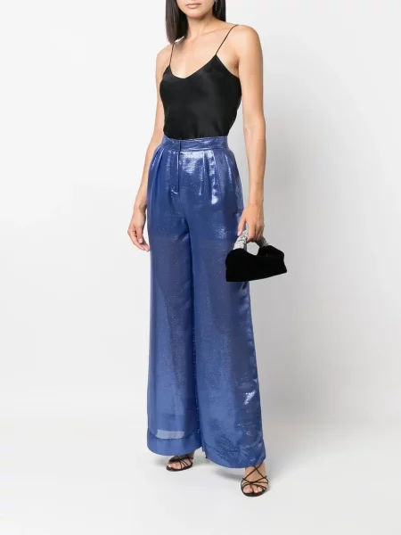 Pantaloni Alberta Ferretti albastru