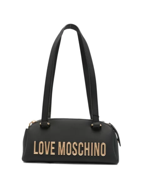 Geantă Love Moschino cu autograf negru