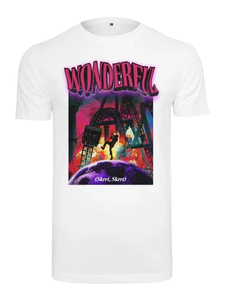 Mister Tee Tricou galben / roz / negru alb