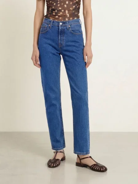 Levi's® Jeansy Straight Cropped blau