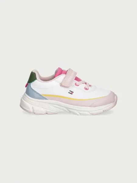 Sneakersy Tommy Hilfiger Low Cut Lace-Up/Velcro Sneaker M Farebná ružová