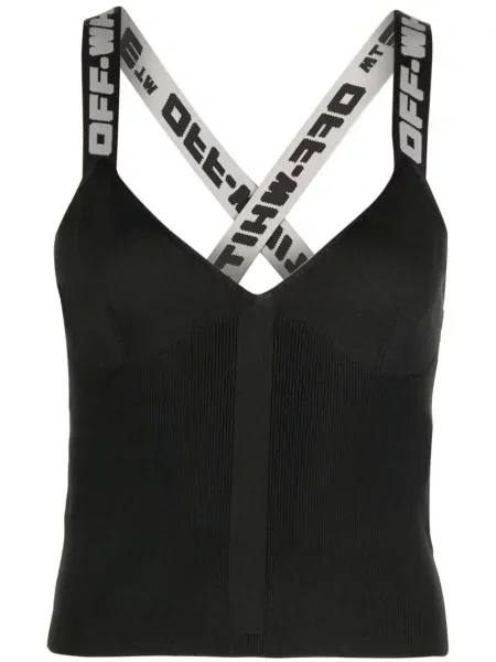 Top Off-white tricotate alb