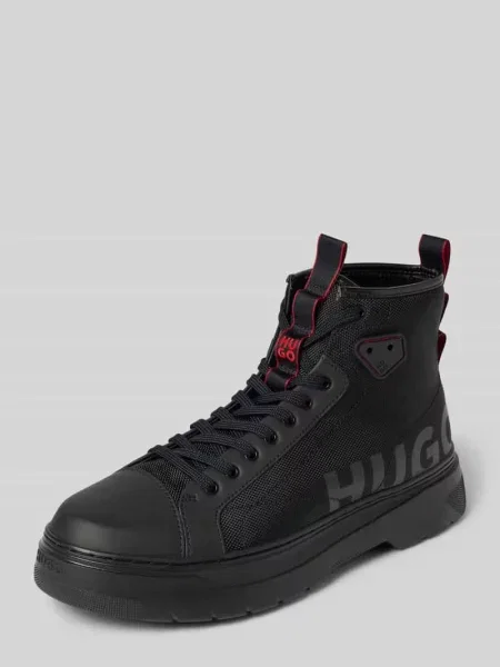 Sneakersy wysokie w stylu trekkingowym model URIAN' Hugo czarne