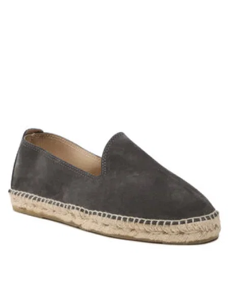 Manebi Espadrilky Suede Flat Espadrilles W C0 sivá
