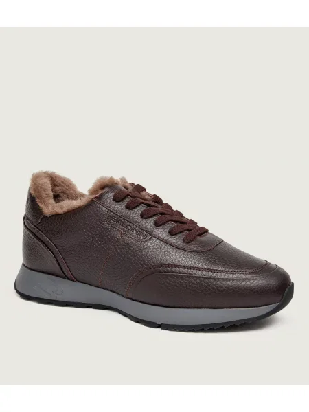 Baldinini Teniși din piele | shearling maro