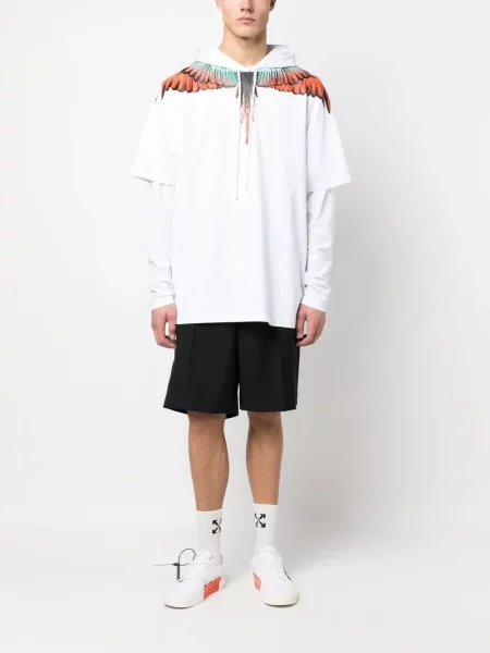 Суичър с качулка Marcelo Burlon County Of Milan с принт бяло