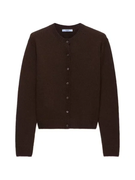 Cardigan Prada din cașmir maro