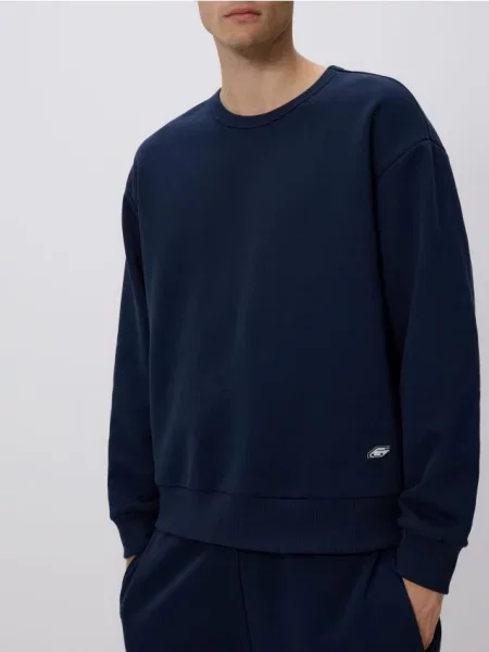 Однотонный свитшот Reserved синий