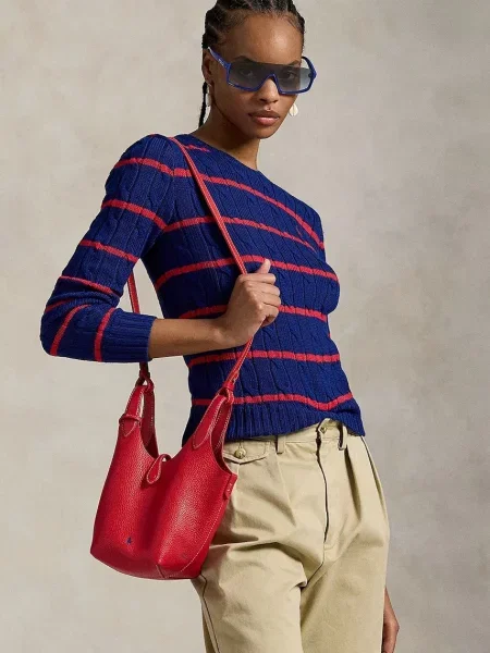 Пуловер Polo Ralph Lauren от лека материя синьо