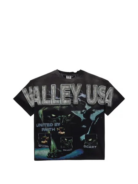 Tricou Vale cu decolteu rotund negru