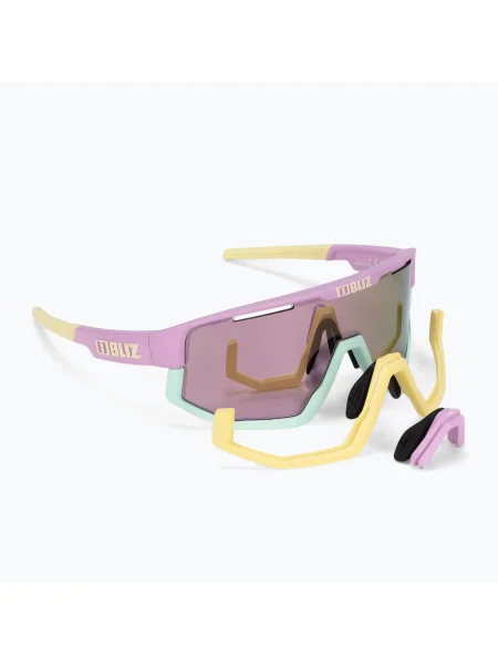 Napszemüveg Bliz Fusion matte pastel purple yellow logo/brown pink multi. Méret: OS sárga