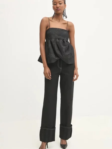 Блузка Rotate візерунок чорний