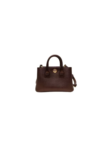Torebka Burberry skórzana w kratę brązowa