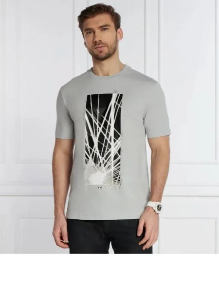BOSS GREEN Tricou Tee 6 | stretch gri