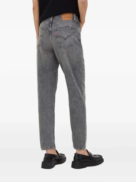 Карирани дънки straight leg Levi's® с шипове кафяво