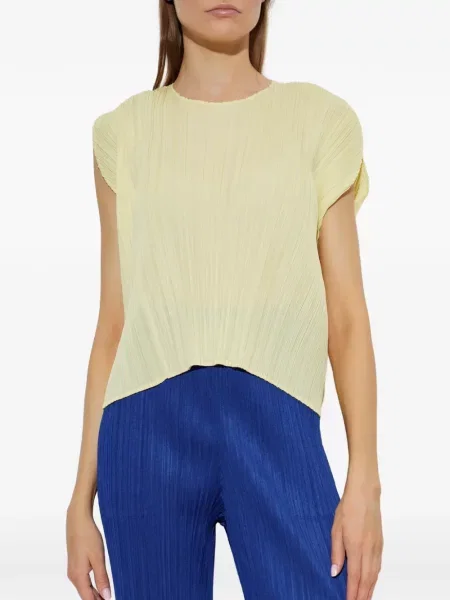 Top Pleats Please Issey Miyake galben