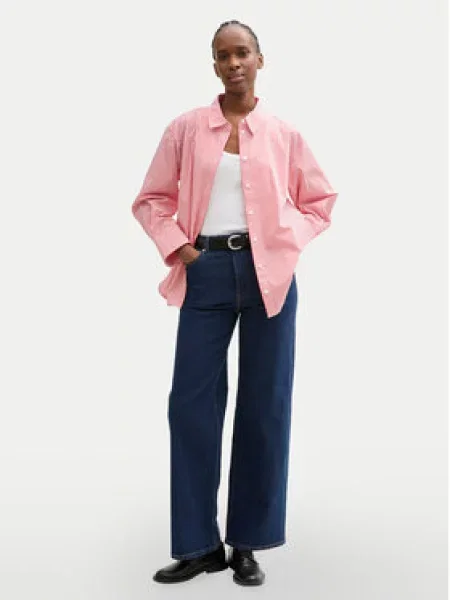 Tom Tailor Denim Košile Striped loose-fit shirt červená