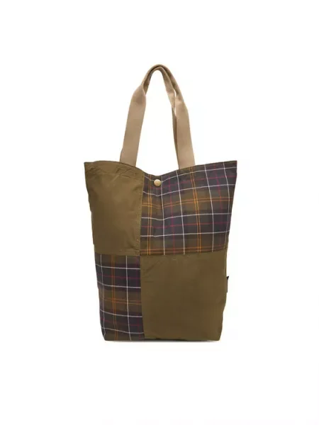 Чанта Barbour Barbour Transport Patchwork Tote Bag зелено